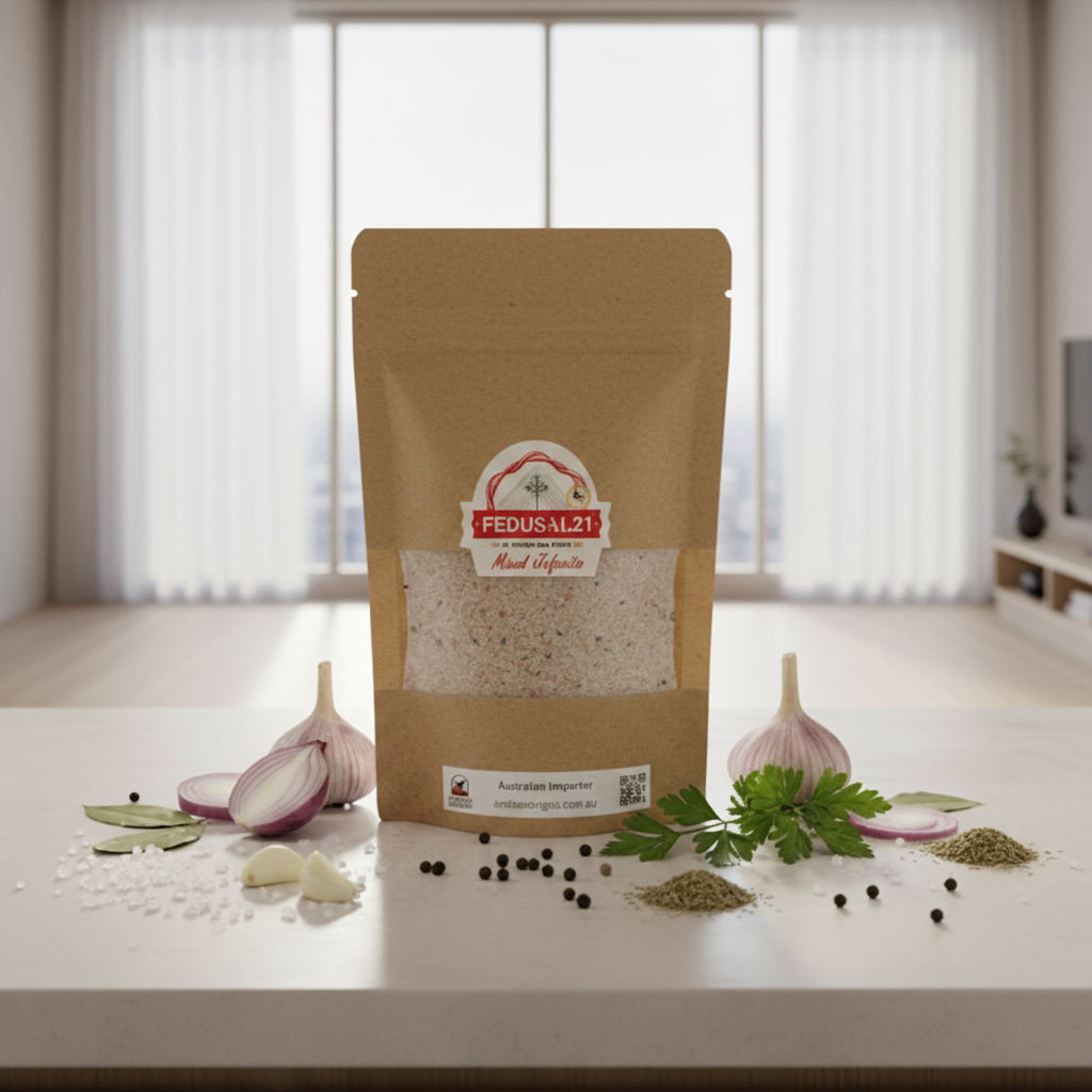 Mixed Jefecito - Sea Salt, garlic, onion, black pepper, bay leaves, parsley, and oregano.