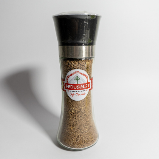 Cafe Chocolate - Sea Salt, Cacao, roasted coffee, garlic, coriander, and pepper.