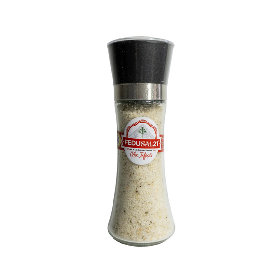Mix Jefecito - Sea Salt, garlic, onion, black pepper, bay leaves, parsley, and oregano.