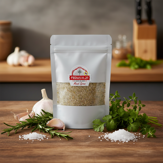 Mixed Spices- Sea salt, garlic, rosemary, coriander, and oregano